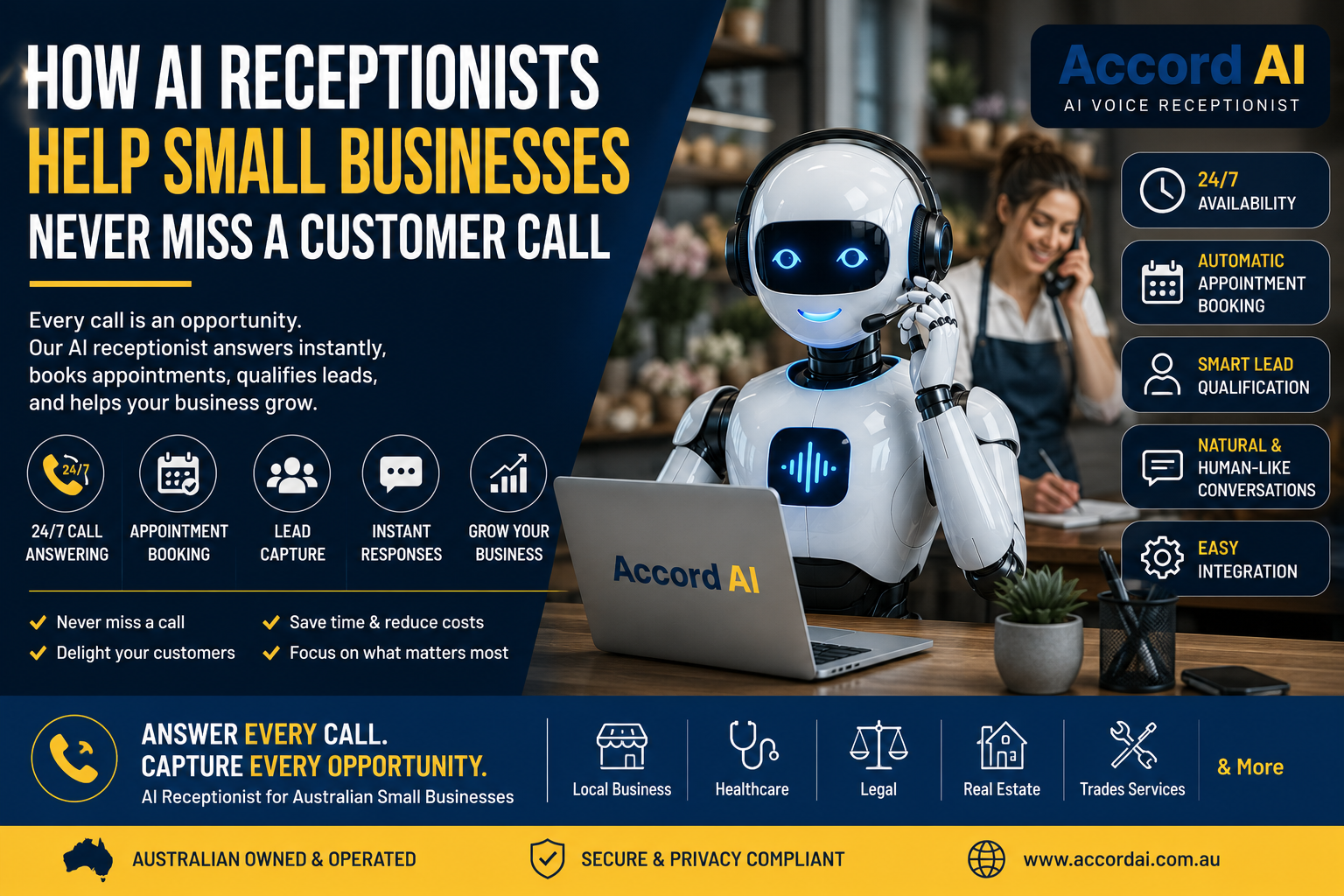 How AI Receptionists Help Small Businesses Never Miss a Customer Call