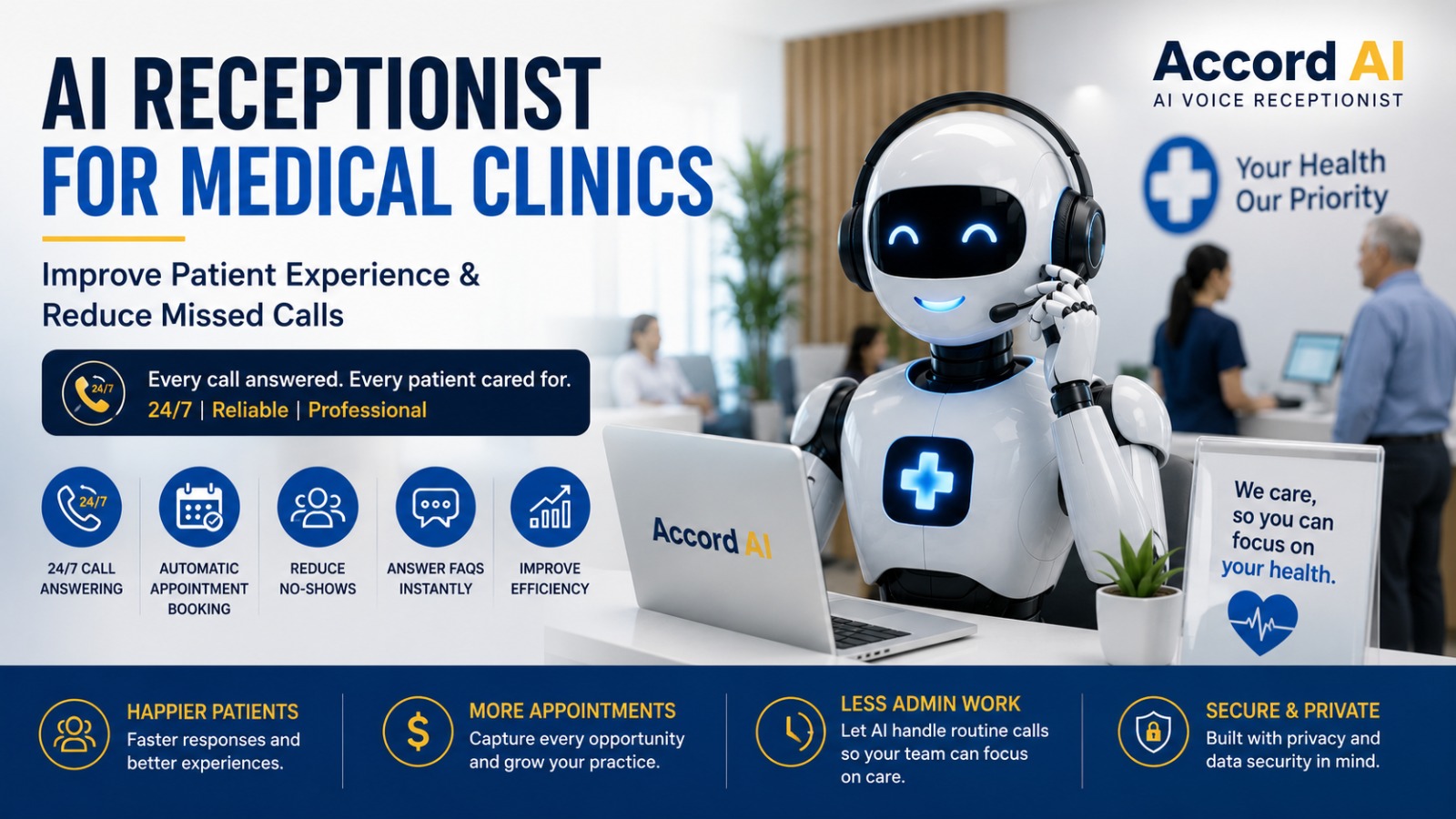 AI Receptionist for Medical Clinics: Improve Patient Experience & Reduce Missed Calls